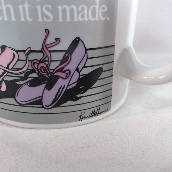 Toscany Japan 1982 Dance is the Only Art Mug Ballet Pointe Shoe Kenneth Grooms - Picture 5 of 12